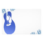 Blue Guitar Stationery Paper