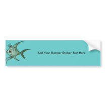 Blue Guppy Fish Bumper Sticker
