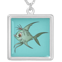 Blue Guppy Fish Necklaces