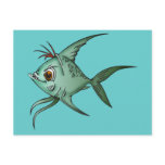 Blue Guppy Fish Post Card
