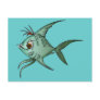 Blue Guppy Fish Post Card