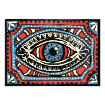 Blue Gypsies Eye Personalized Invitation