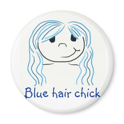 Blue hair chick magnet by JoJy45