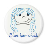 Blue hair chick magnets
