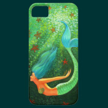 Blue Hair Mermaid fantasy art iPhone 5 case casemate cases