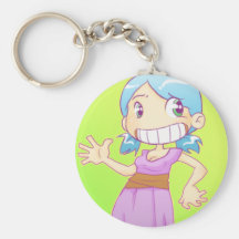 Blue Haired Girl Key Chains