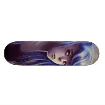 Blue Haired Girl Skateboard