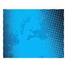 Blue Halftone and Paint Splatter Photo Print
