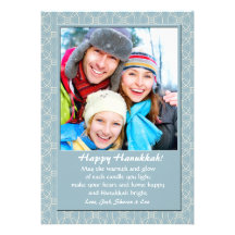 Blue Halos Photo Holiday Card Personalized Announcements