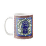 Blue Hamsa Mosaic Yellow and Green Mugs