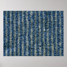 Blue Hand Towel Texture Poster
