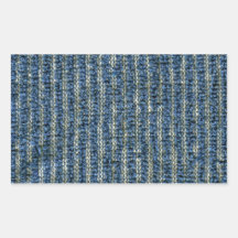 Blue Hand Towel Texture Rectangular Sticker