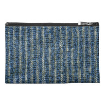 Blue Hand Towel Texture Travel Accessory Bag