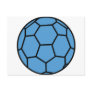 blue handball ball post card