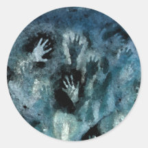 Blue Hands Sticker