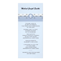 Blue Harmony Slim Invitation Rack Card Design