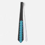 blue hawaiian flowers on charcoal tie