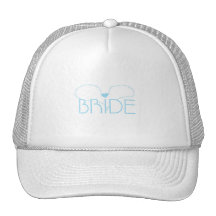 Blue Heart Bride T-shirts and Gifts Trucker Hats