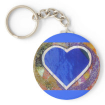Blue Heart Keychain