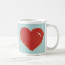 Blue heart mug
