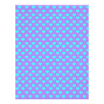 Blue Heart Polka Dot Pattern Customized Letterhead