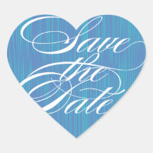 Blue Heart  |  Save the Date Envelope Seal Heart Sticker