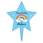 Blue heart Unicorn birthday cake topper