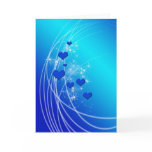 Blue Hearts and Sparkles Greeting Cards