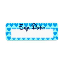 Blue Hearts Expiration Date Labels