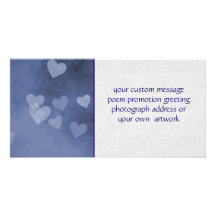 Blue Hearts Photo Greeting Card