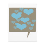 Blue Hearts Post Card