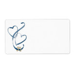 Blue Hearts Shipping Labels