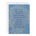 Blue Hearts Sparkly Lights Bridal Shower Invite