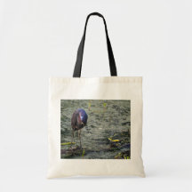 Blue Heron At Breakfast Tote Bag