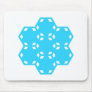 Blue Hexagon Star Mousepad