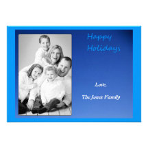 Blue Holiday Card