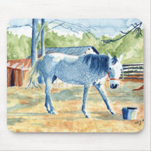 Blue Horse Mousepad