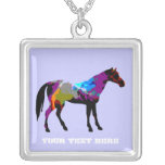 Blue Horse Necklace