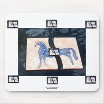 BLUE HORSE PINK TIL DSC_0003, DSC_0003, DSC_000... MOUSE PAD