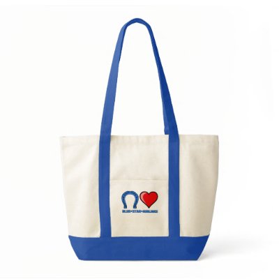 Blue Horseshoe Loves Blue Star travel tote bag by teebag