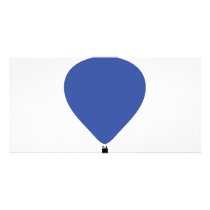 blue hot-air balloon icon photo greeting card