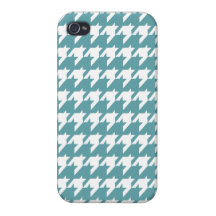 Blue  houndstooth covers for iPhone 4