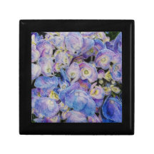 Blue Hydrangea Botanical Art Gift Box