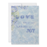 Blue Hydrangea Floral Swirls - Wedding Invitation