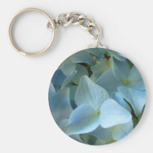Blue Hydrangea Flower II Keychain
