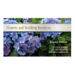 Blue hydrangea flowers business card