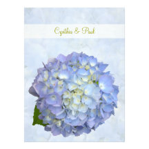 Blue Hydrangea Vow Renewal Invitation