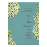 Blue Hydrangea Wedding Program Custom Invites
