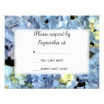 Blue Hydrangea Wedding Response Card Personalized Invitation