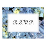 Blue Hydrangea Wedding RSVP Response Postcard